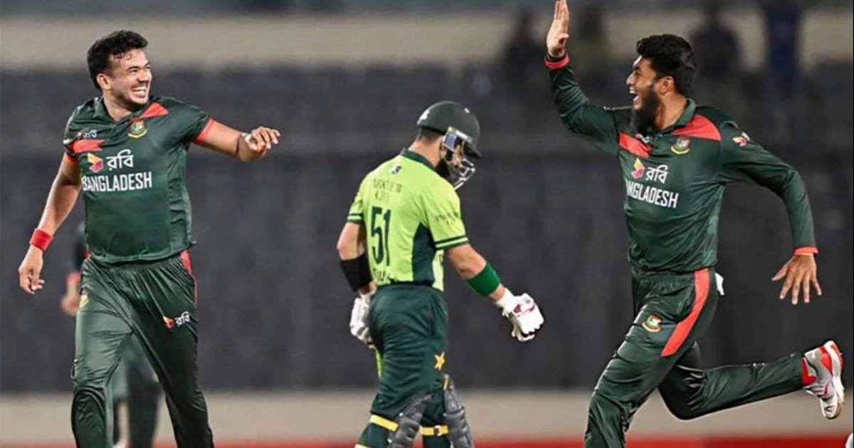 মিরপুরে পাকিস্তানকে হারিয়ে সিরিজ জিতল বাংলাদেশ